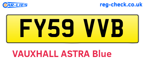 FY59VVB are the vehicle registration plates.