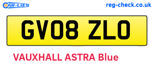 GV08ZLO are the vehicle registration plates.