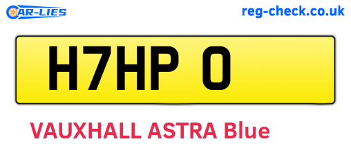 H7HPO are the vehicle registration plates.