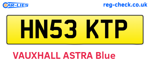 HN53KTP are the vehicle registration plates.