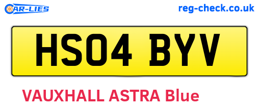 HS04BYV are the vehicle registration plates.