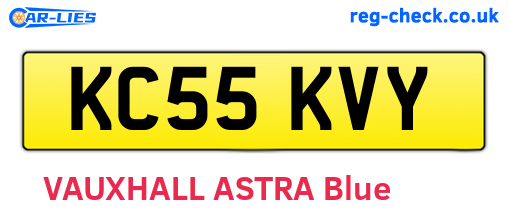 KC55KVY are the vehicle registration plates.