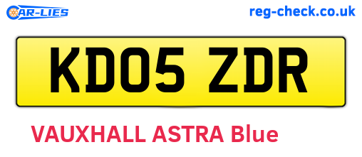 KD05ZDR are the vehicle registration plates.
