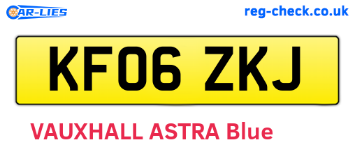 KF06ZKJ are the vehicle registration plates.