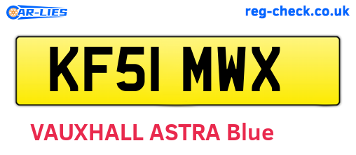 KF51MWX are the vehicle registration plates.