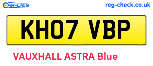KH07VBP are the vehicle registration plates.