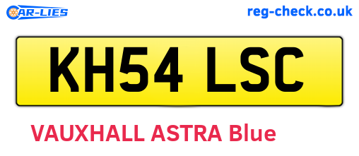 KH54LSC are the vehicle registration plates.