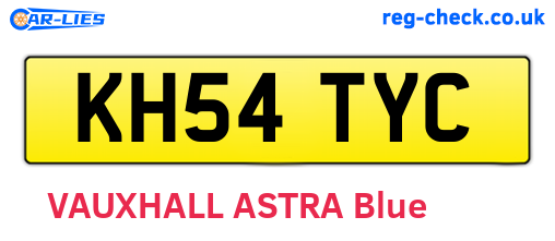 KH54TYC are the vehicle registration plates.