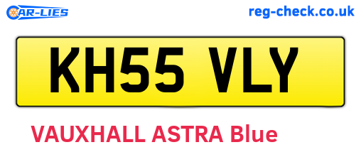 KH55VLY are the vehicle registration plates.