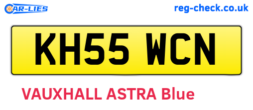 KH55WCN are the vehicle registration plates.