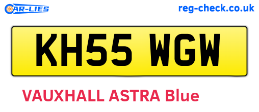 KH55WGW are the vehicle registration plates.