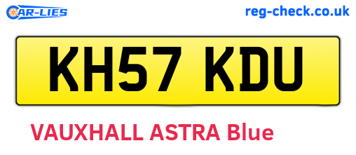 KH57KDU are the vehicle registration plates.