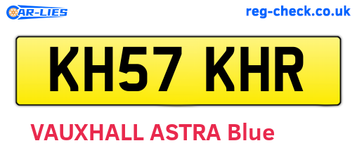 KH57KHR are the vehicle registration plates.