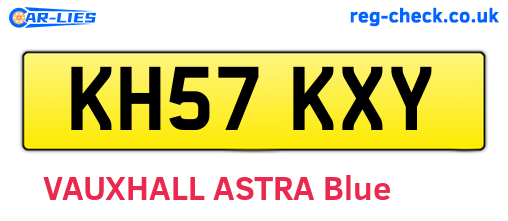 KH57KXY are the vehicle registration plates.
