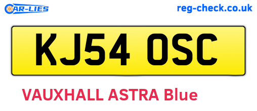 KJ54OSC are the vehicle registration plates.