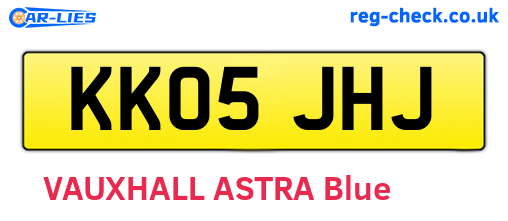 KK05JHJ are the vehicle registration plates.