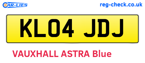 KL04JDJ are the vehicle registration plates.