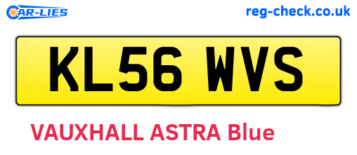 KL56WVS are the vehicle registration plates.