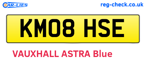 KM08HSE are the vehicle registration plates.