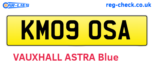 KM09OSA are the vehicle registration plates.