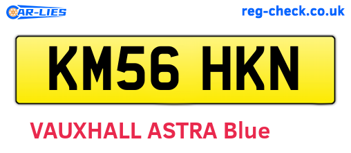 KM56HKN are the vehicle registration plates.