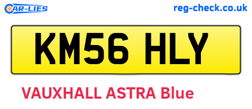 KM56HLY are the vehicle registration plates.