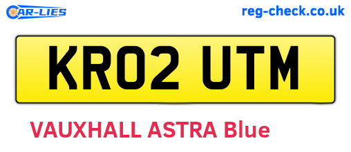 KR02UTM are the vehicle registration plates.
