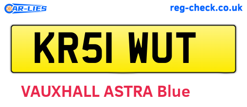 KR51WUT are the vehicle registration plates.