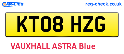 KT08HZG are the vehicle registration plates.