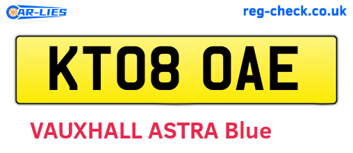 KT08OAE are the vehicle registration plates.