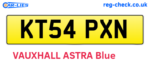 KT54PXN are the vehicle registration plates.