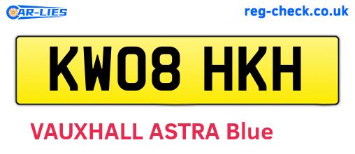 KW08HKH are the vehicle registration plates.