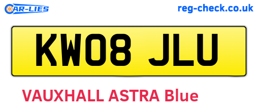 KW08JLU are the vehicle registration plates.