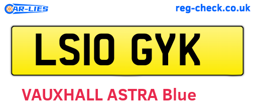 LS10GYK are the vehicle registration plates.