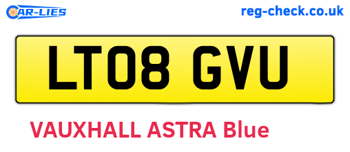 LT08GVU are the vehicle registration plates.