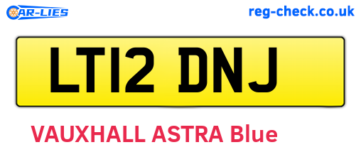 LT12DNJ are the vehicle registration plates.
