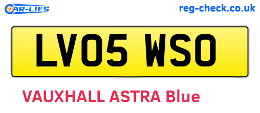 LV05WSO are the vehicle registration plates.