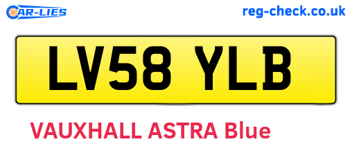 LV58YLB are the vehicle registration plates.