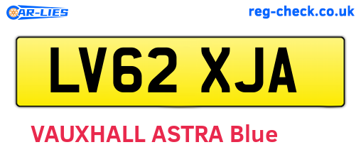 LV62XJA are the vehicle registration plates.