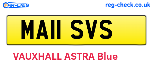 MA11SVS are the vehicle registration plates.