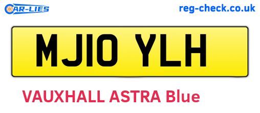 MJ10YLH are the vehicle registration plates.