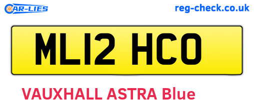 ML12HCO are the vehicle registration plates.