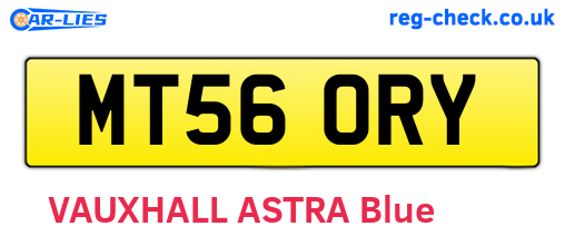 MT56ORY are the vehicle registration plates.