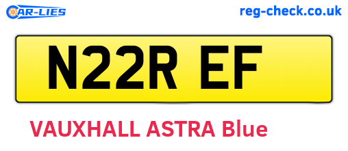 N22REF are the vehicle registration plates.