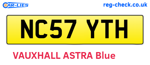 NC57YTH are the vehicle registration plates.