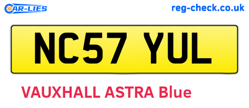NC57YUL are the vehicle registration plates.