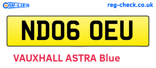 ND06OEU are the vehicle registration plates.