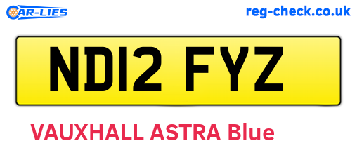 ND12FYZ are the vehicle registration plates.