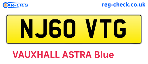 NJ60VTG are the vehicle registration plates.