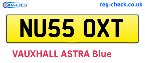 NU55OXT are the vehicle registration plates.
